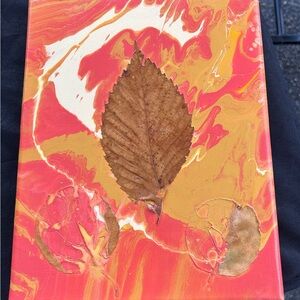 Abstract Autumn Leaf Canvas Art Original Painting